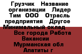 Грузчик › Название организации ­ Лидер Тим, ООО › Отрасль предприятия ­ Другое › Минимальный оклад ­ 6 000 - Все города Работа » Вакансии   . Мурманская обл.,Апатиты г.